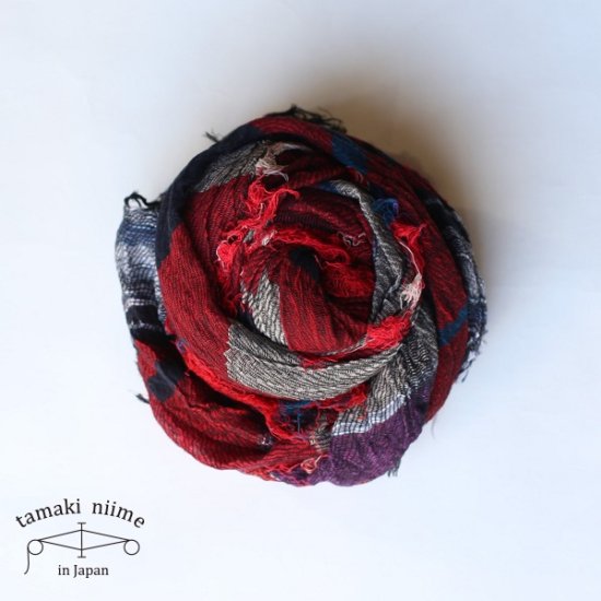 tamaki niime 玉木新雌 roots shawl cotton big 89/ ルーツショール コットン ビッグ  【送料無料】【tamakiniime】-iraka