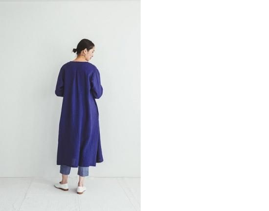 fog linen work(フォグリネンワーク) スズワンピース ブルー