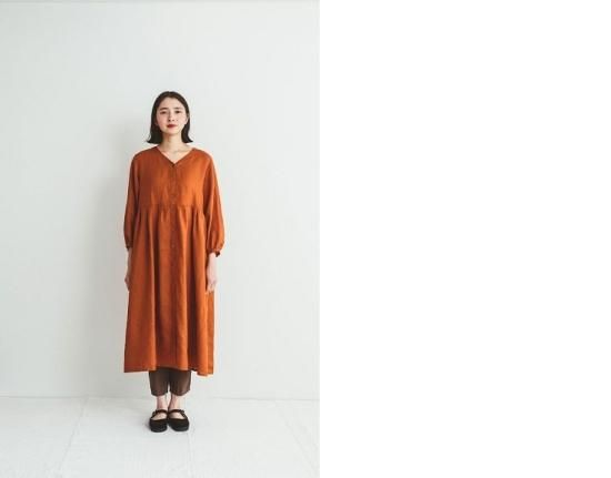 最終値下げ【美品】fog linen work ミリヤムワンピース fog linen work(フォグリネンワーク) ミウワンピース プラリーヌ
