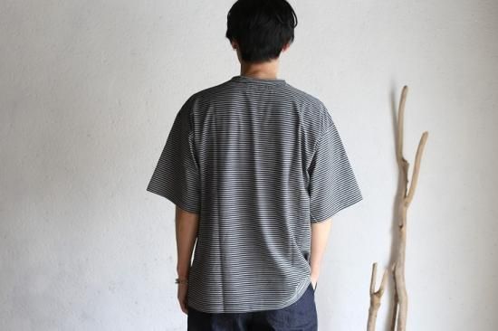 Kaptain Sunshine】Hard Twisted Border Jersey S/S Tee BLACK BORDER 