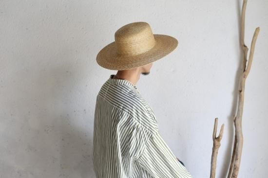 NAPRON ナプロン 麦わら帽子 ほぼ新品 NAPRON(ナプロン) STRAW BRAID KANKAN WIDE 麦わら帽子 カンカン