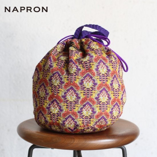 NAPRON(ナプロン) SUMMER PATTERN PATIENTS BAG MEDIUM Batik サマーパターン  ペイシェントバッグミディアム バティック 巾着ショルダー NP-PB13