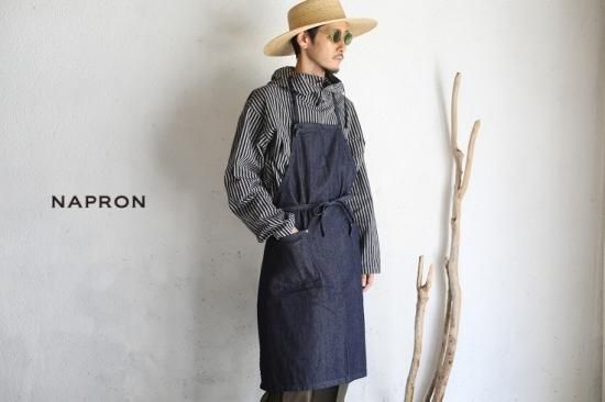 napron エプロン　Rottanコラボ NAPRON ナプロン レザーポケット付きエプロン LUMBER BIB APRON