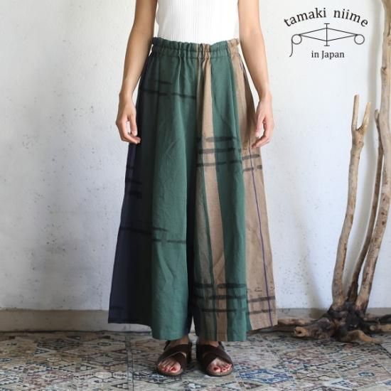 tamaki niime 玉木新雌 only one wide pants LONG cotton 100% WPL33 オンリーワン ワイドパンツ  ロング コットン100%【送料無料】 - iraka