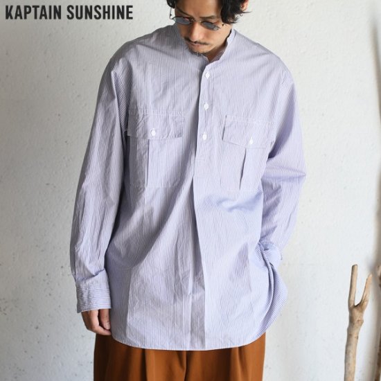 【Kaptain Sunshine】Cotton Pullover Standcollar Shirt コットンプルオーバースタンドカラーシャツ  キャプテンサンシャイン 【送料無料】- iraka