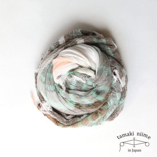 tamaki niime 玉木新雌 roots shawl cotton big 105/ ルーツショール コットン ビッグ  【送料無料】【tamakiniime】-iraka