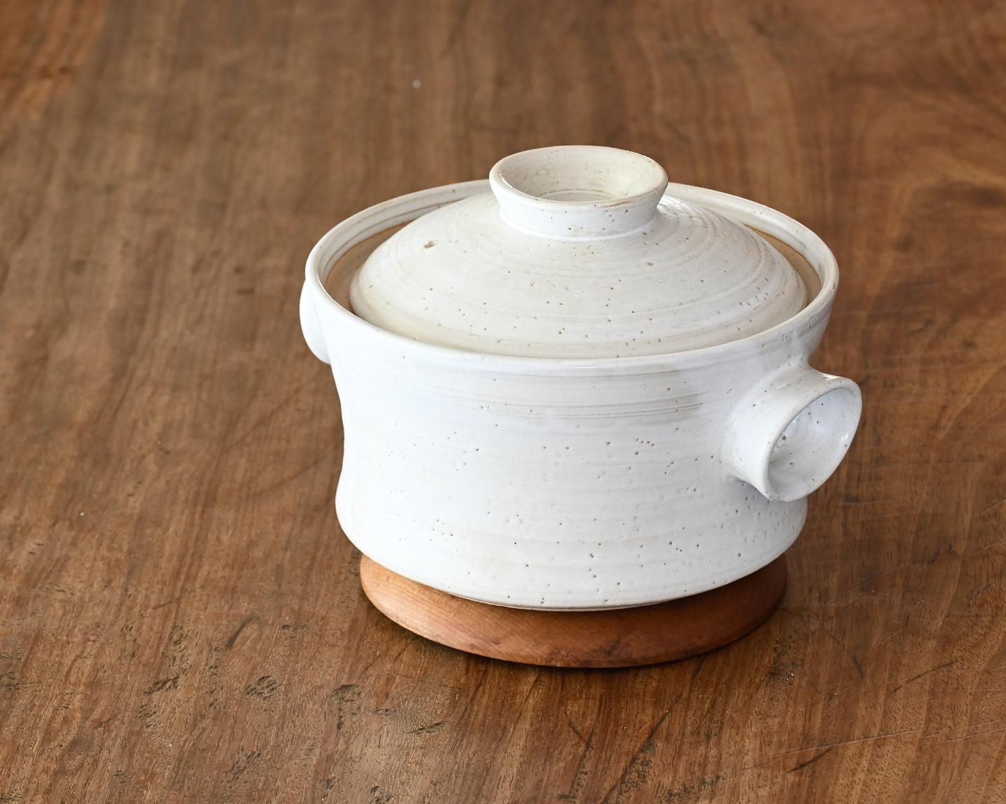 炊飯鼓型土鍋 白マット - 能登デザイン室のお店 notodesignオンライン