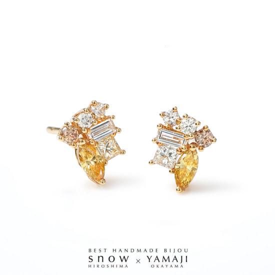 Honey Pot Yellow Diamond ハニーポットイエローダイヤモンド ピアス スノウ ヤマジ ジュエリー オンラインショップ