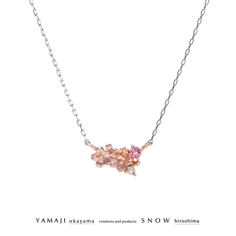 『SAKURA necklace/さくらのネックレス』(3月限定制作)｜ラッピング無料 【スノウ広島・ヤマジ岡山 ジュエリーオンラインショップ】