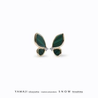 <img class='new_mark_img1' src='https://img.shop-pro.jp/img/new/icons5.gif' style='border:none;display:inline;margin:0px;padding:0px;width:auto;' />「マリポーサ」蝶のピアス(マラカイト)