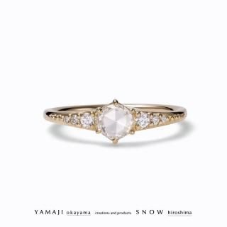 <img class='new_mark_img1' src='https://img.shop-pro.jp/img/new/icons5.gif' style='border:none;display:inline;margin:0px;padding:0px;width:auto;' />「 六 花 」K18イエローゴールド ローズカットダイヤモンドリング