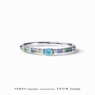 <img class='new_mark_img1' src='https://img.shop-pro.jp/img/new/icons5.gif' style='border:none;display:inline;margin:0px;padding:0px;width:auto;' />「レインボーキス」エタニティリング パライバトルマリン(L)