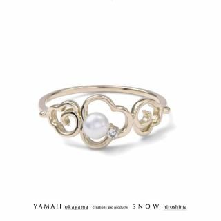 <img class='new_mark_img1' src='https://img.shop-pro.jp/img/new/icons5.gif' style='border:none;display:inline;margin:0px;padding:0px;width:auto;' />「 花 雲 」K10イエローゴールド リング(ダイヤモンド)