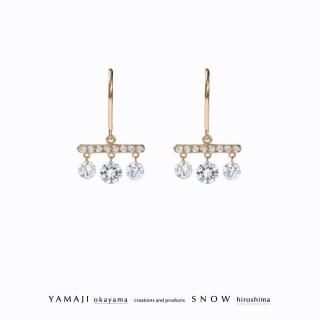 <img class='new_mark_img1' src='https://img.shop-pro.jp/img/new/icons5.gif' style='border:none;display:inline;margin:0px;padding:0px;width:auto;' />「スノウカスケードライン」ダイヤモンド ピアス