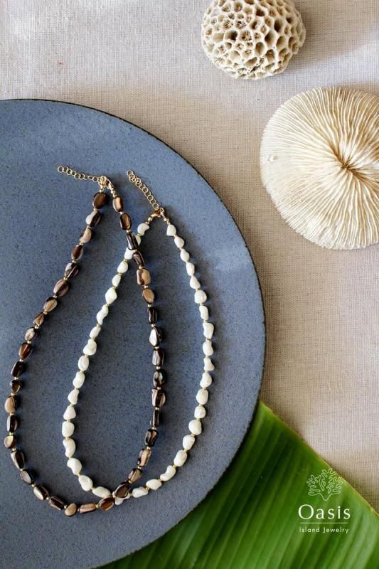 14KGF天然のシェルネックレス - エジプト香水瓶通販と卸売り。カラフル