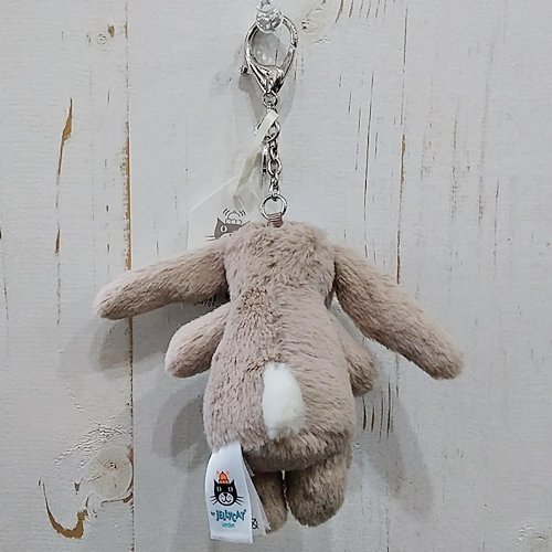 Jellycat「Bashful Bunny Beige Bag Charm」（うさぎ・バッグチャーム）ベージュ- イギリス雑貨COTSWOLDS