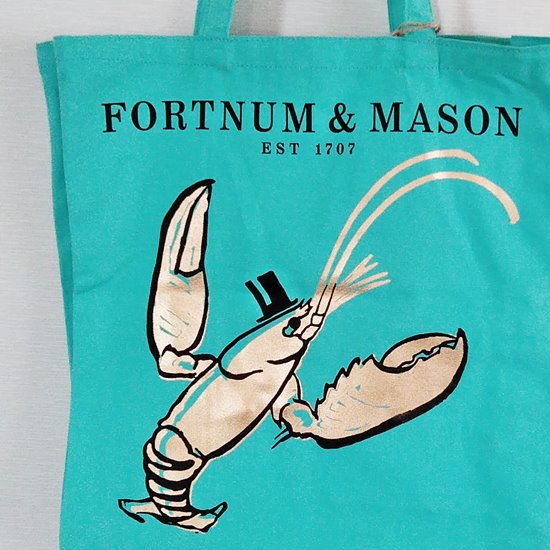 Fortnum & Mason「Cotton Bag（ゴールドのロブスター柄）フォートナム