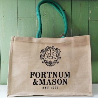 Fortnum & Mason「Bag よこ型Lサイズ（ブラックのロゴ）」