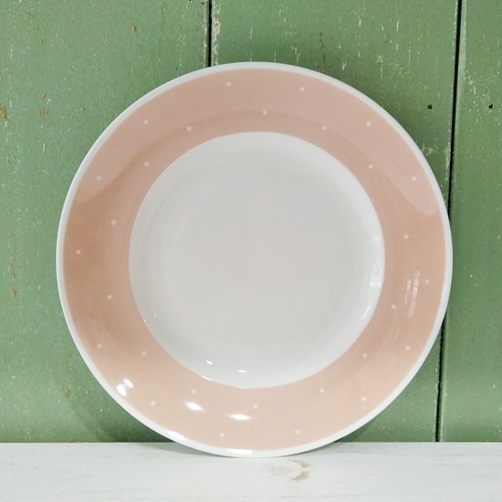 Susie Cooper 「Raised Spot Cake Plate（淡いサーモンピンク色）」スージークーパー ケーキプレート-  イギリス雑貨COTSWOLDS