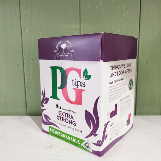 英国紅茶 PG Tips 「エクストラストロング 80p」 (PGティップス・ピラミッド型ティーバッグ80袋入） - イギリス雑貨COTSWOLDS