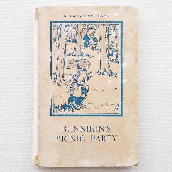 英国ヴィンテージ絵本「BUNNIKIN'S PICNIC PARTY」 1940年 初版本レア