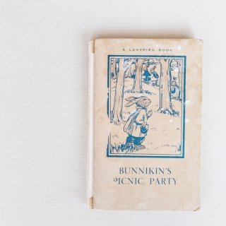 英国ヴィンテージ絵本「BUNNIKIN'S PICNIC PARTY」 1940年 初版本レア バニキンズの絵本