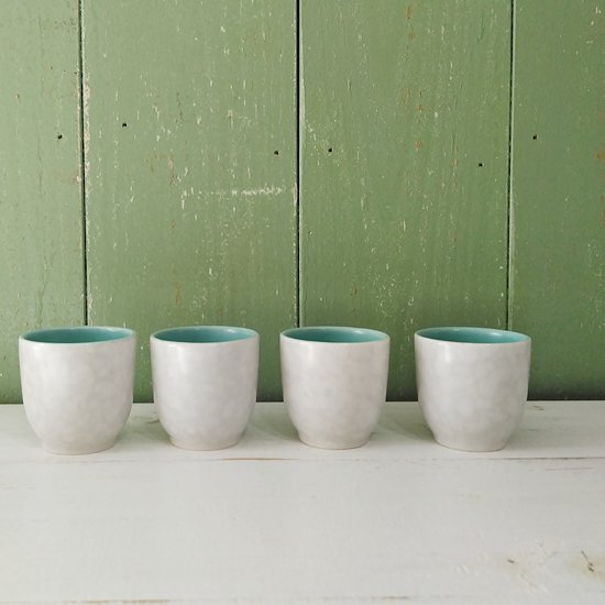 Poole Pottery 「Ice Green & Seagull Egg Cup Set」プールポタリー