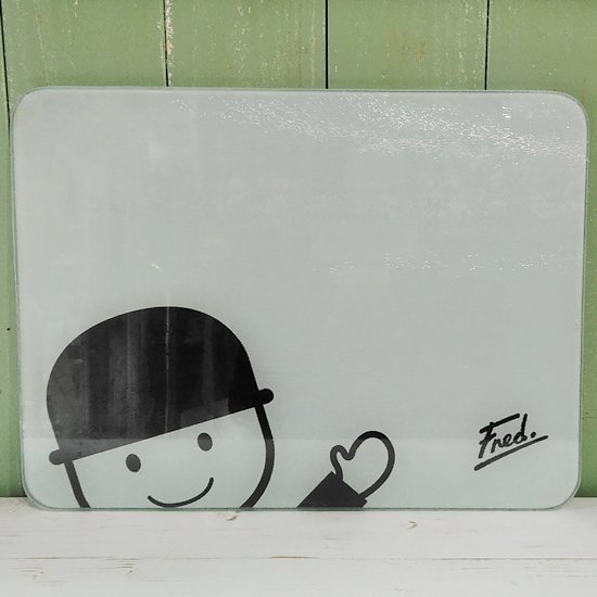 Homepride FRED 「Glass Chopping Board」フレッドくん ガラスの