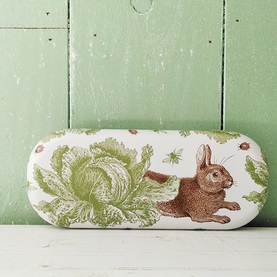 Thornback & Peel 「Glasses Case メガネケース缶 Rabbit & Cabbage（うさぎとキャベツ）」  ソーンバック&ピール- イギリス雑貨COTSWOLDS