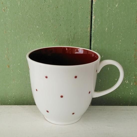 Susie Cooper 「Raised Spot コーヒーC&S（ワインレッド色