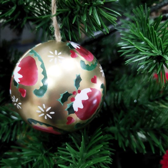 Emma Bridgewater 「Christmas Bauble 丸いオーナメント缶 （C）」 中に入れられるクリスマス缶・エマブリッジウォーター  - イギリス雑貨COTSWOLDS