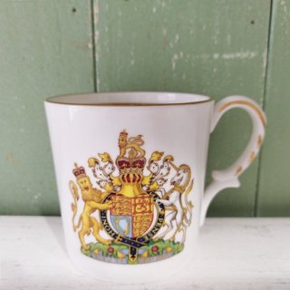 「エリザベス女王Silver Jubileeマグカップ」AYNSLEY 1977年シルバージュビリー コロネーション