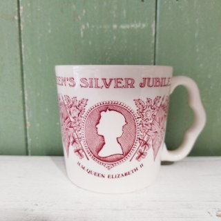 「エリザベス女王Silver Jubileeマグカップ」 MASON'S 1977年シルバージュビリー コロネーション