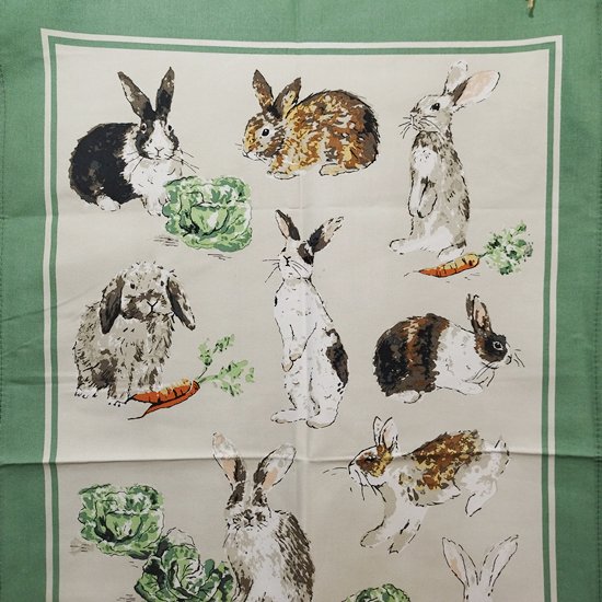 ティータオル「Ulster Weavers・ Rabbit Patch（うさぎとキャベツとニンジン）」 - イギリス雑貨COTSWOLDS