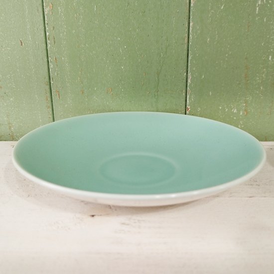 Poole Pottery 「 Twintone Cup & Saucer / Ice Green × Seagull」プールポタリー 淡い水色  カップ&ソーサー - イギリス雑貨COTSWOLDS