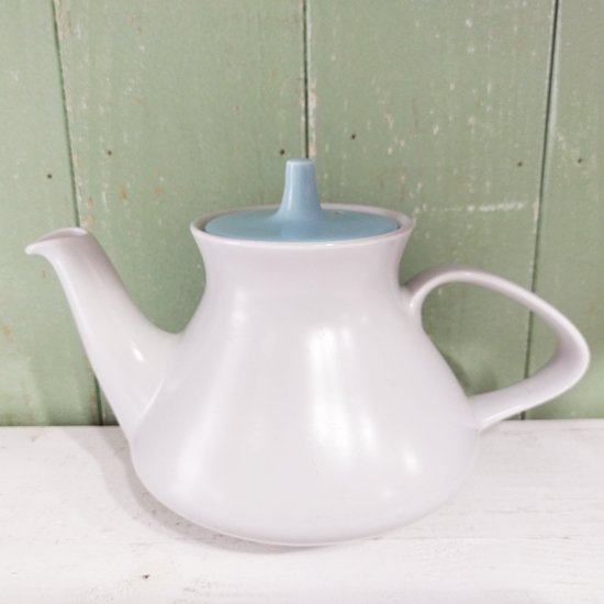 Poole Pottery 「Twintone Tea Pot / Sky Blue & Dove Grey」プール