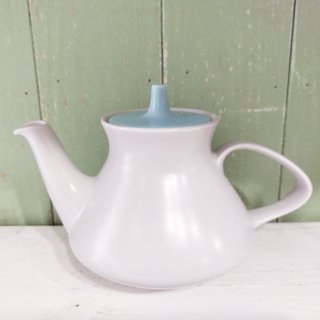 Poole Pottery Twintone Tea Pot / Sky Blue & Dove Greyץסݥ꡼ ֥롼ߥɡ쥤 ƥݥåȡʿ忧