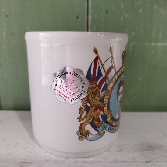 Prince William Pottery「エリザベス女王Silver Jubileeマグカップ」 1977年シルバージュビリー コロネーション -  イギリス雑貨COTSWOLDS