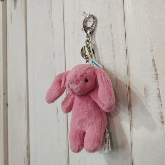 Jellycat「Bashful Bunny Pink Bag Charm」（うさぎ・バッグチャーム）ピンク- イギリス雑貨COTSWOLDS