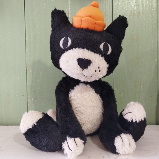 【Jellycat25周年記念商品】「Jellycat Original」（ジェリーキャット）ゼリーの帽子の黒ねこ- イギリス雑貨COTSWOLDS