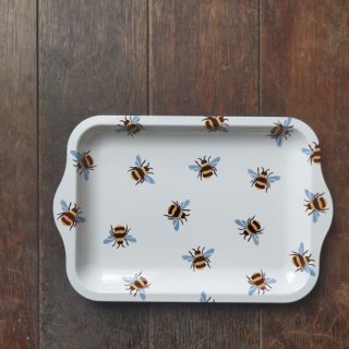 Emma Bridgewater「Bumblebees Small Tin Tray（バンブルビー柄）はち」缶素材の小さなトレイ・エマブリッジウォーター  - イギリス雑貨COTSWOLDS