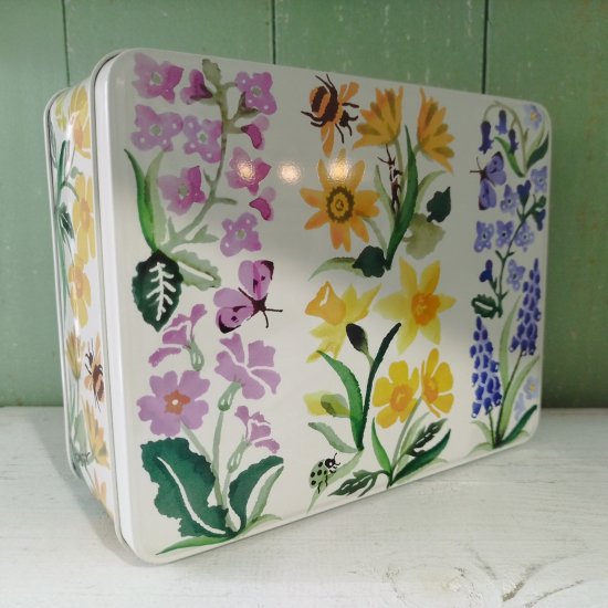 Emma Bridgewater「Wildflowers（ワイルドフラワー柄）」長方形の缶 エマブリッジウォーター - イギリス雑貨COTSWOLDS