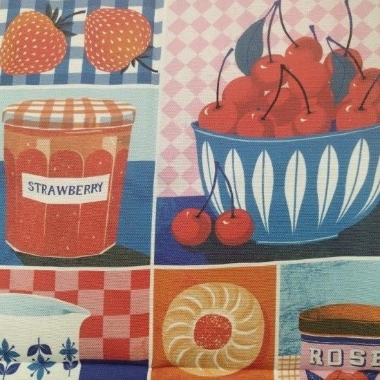 英国Printer Johnson ティータオル「Kitchen（キッチン柄）Tea Towel