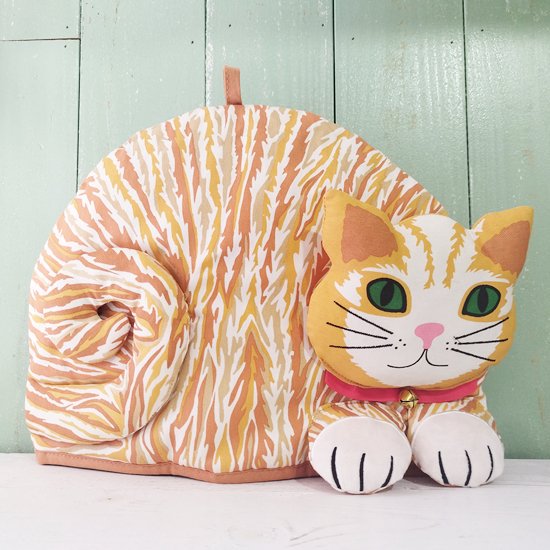 Ulster Weavers「Shaped Tea Cosy シェイプド ティーコゼ― Ginger Cat（ジンジャーキャット・ねこ)」  アルスターウィーバーズ （ティーポットカバー）- イギリス雑貨COTSWOLDS