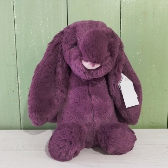 8/1-9/23期間限定商品】Jellycat「Bashful Plum Bunny M」（バシュフル プラムバニー・Mサイズ）ジェリーキャット -  イギリス雑貨COTSWOLDS