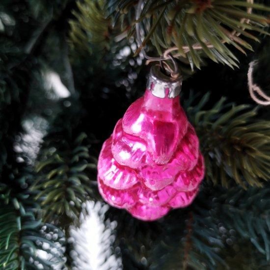 ドイツ アンティーク 薄ガラスオーナメント クリスマスツリー 英国ヴィンテージ 「薄ガラスのクリスマスオーナメント」 ピンク