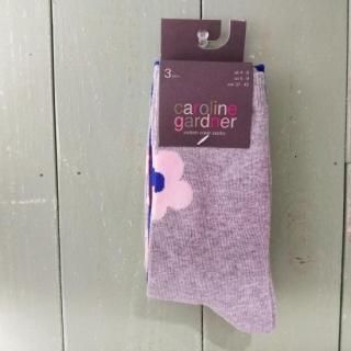 <img class='new_mark_img1' src='https://img.shop-pro.jp/img/new/icons12.gif' style='border:none;display:inline;margin:0px;padding:0px;width:auto;' />ڴָ12/31ޤǡcaroline gardner 3PK JACQUARDLT GREY/BLUE WITH FLOWERS׷3å ѹ񥭥饤󥬡ɥʡ