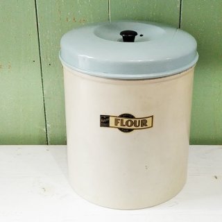 英国ヴィンテージ garrison社「FLOURキャニスター」Tin・保存缶 小麦粉入れ 1940-50's