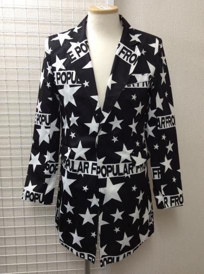 Gechao Fashion ブラック 星 ロゴ柄 2ピーススーツジャケット Losguapos For Stylist And More Gechao Fashion ブラック 星 ロゴ柄 2ピーススーツジャケット Losguapos For Stylist And More