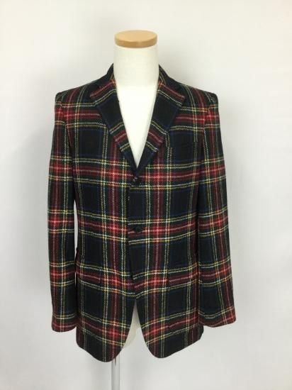 blazer's bank.com ブラック×レッド チェック柄 ウール